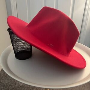 Stylish pink Wide-Brim Hat